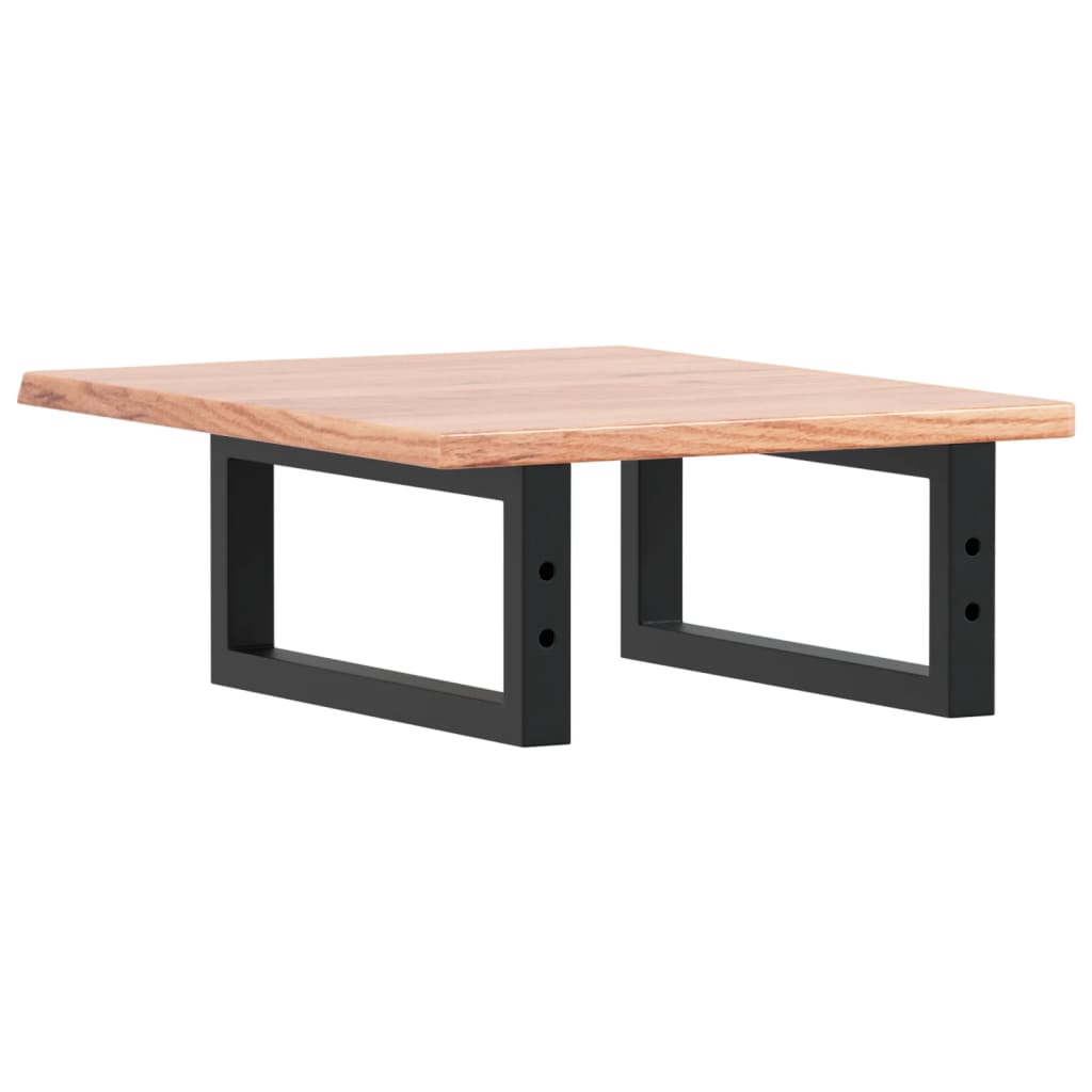 Waschtischplatte mit Halterung Stahl und Massivholz Eiche