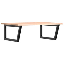 Waschtischplatte mit Halterung Stahl und Massivholz Eiche