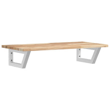 Waschbeckenregal Wandmontage Stahl und Akazienholz