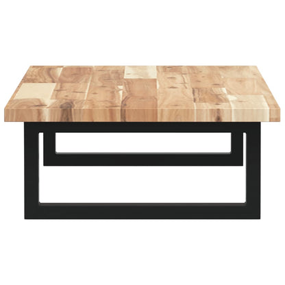 Waschbeckenregal Wandmontage Stahl und Akazienholz