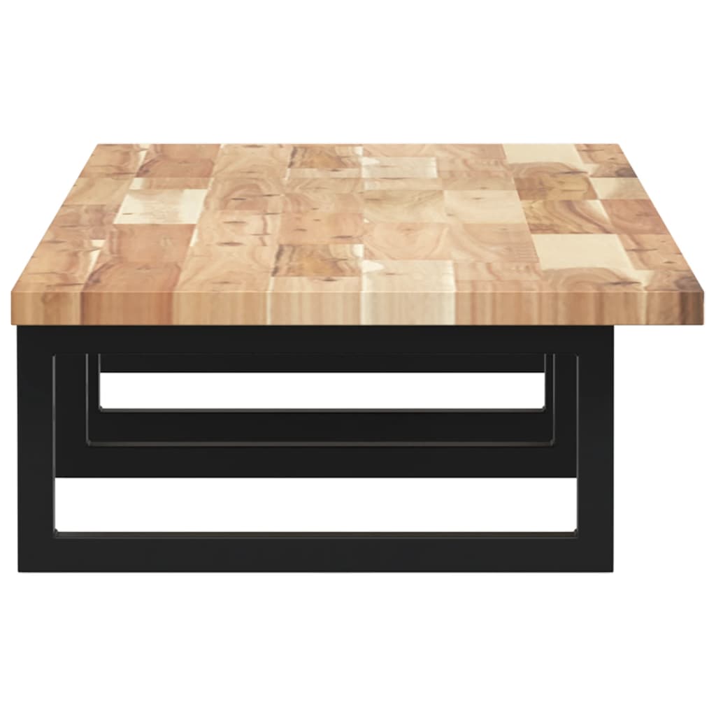 Waschbeckenregal Wandmontage Stahl und Akazienholz