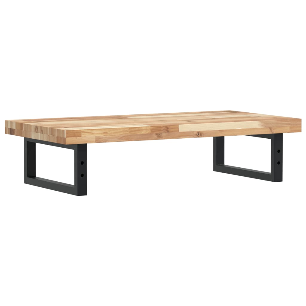 Waschbeckenregal Wandmontage Stahl und Akazienholz