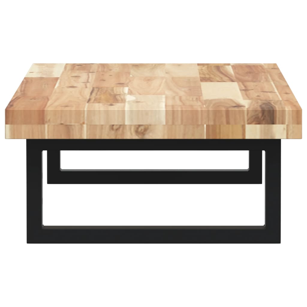 Waschbeckenregal Wandmontage Stahl und Akazienholz