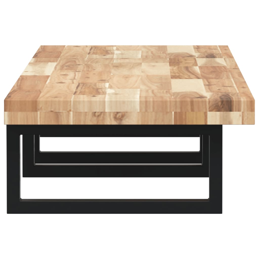 Waschbeckenregal Wandmontage Stahl und Akazienholz