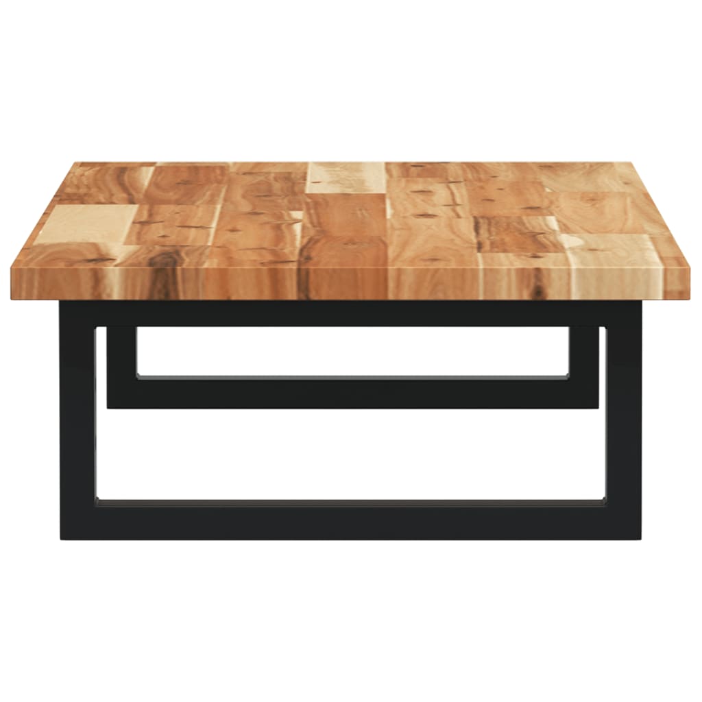 Waschbeckenregal Wandmontage Stahl und Akazienholz