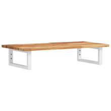 Waschbeckenregal Wandmontage Stahl und Akazienholz