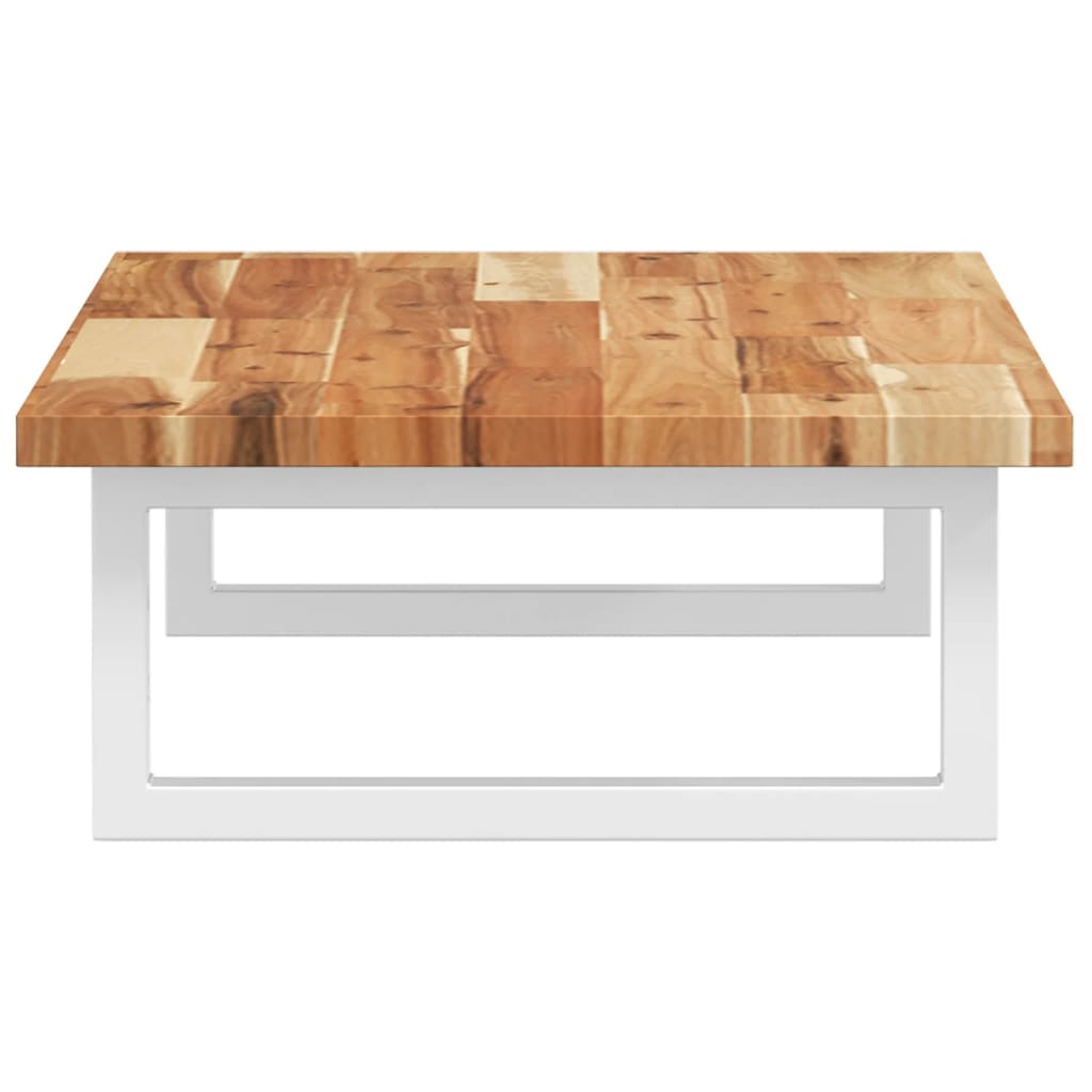 Waschbeckenregal Wandmontage Stahl und Akazienholz