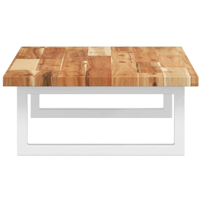 Waschbeckenregal Wandmontage Stahl und Akazienholz