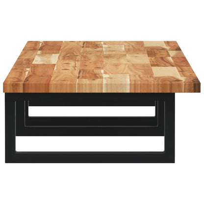 Waschbeckenregal Wandmontage Stahl und Akazienholz