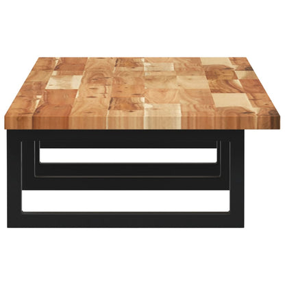 Waschbeckenregal Wandmontage Stahl und Akazienholz