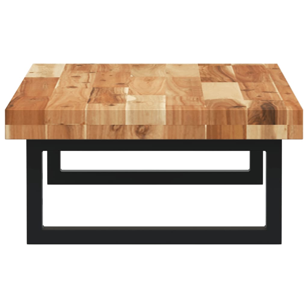 Waschbeckenregal Wandmontage Stahl und Akazienholz