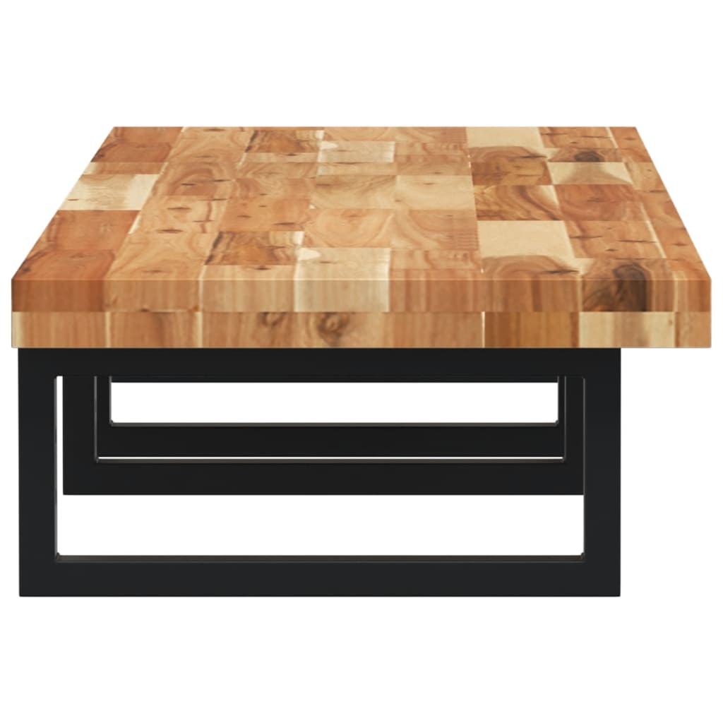 Waschbeckenregal Wandmontage Stahl und Akazienholz