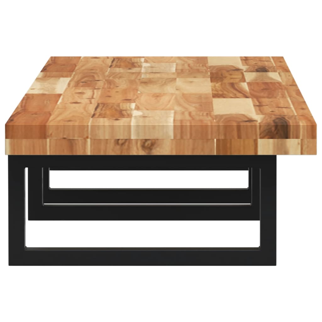 Waschbeckenregal Wandmontage Stahl und Akazienholz