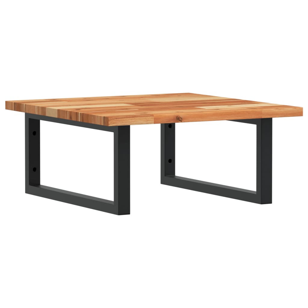 Waschbeckenregal Wandmontage Stahl und Akazienholz