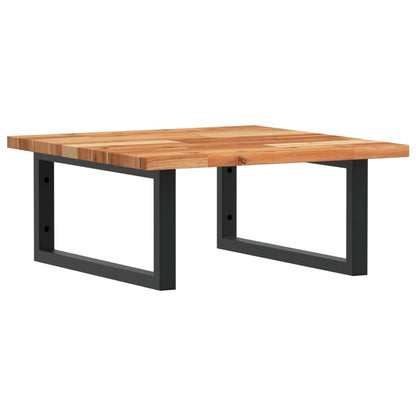 Waschbeckenregal Wandmontage Stahl und Akazienholz