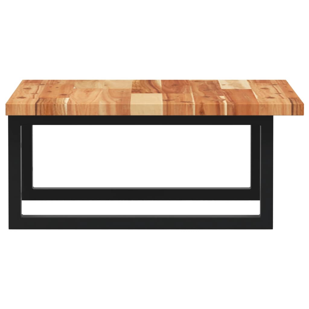 Waschbeckenregal Wandmontage Stahl und Akazienholz