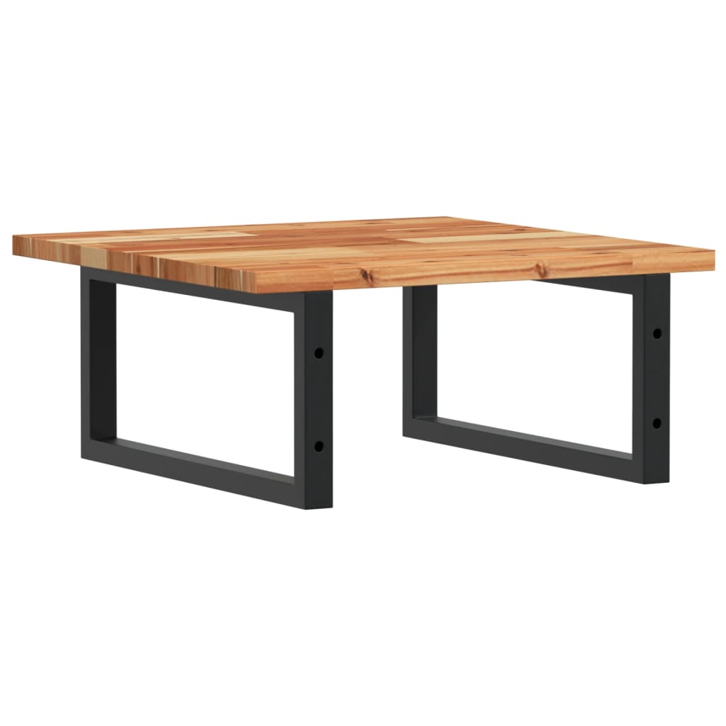 Waschbeckenregal Wandmontage Stahl und Akazienholz