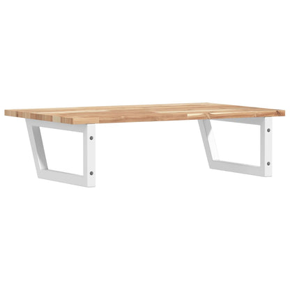 Waschbeckenregal Wandmontage Stahl und Akazienholz