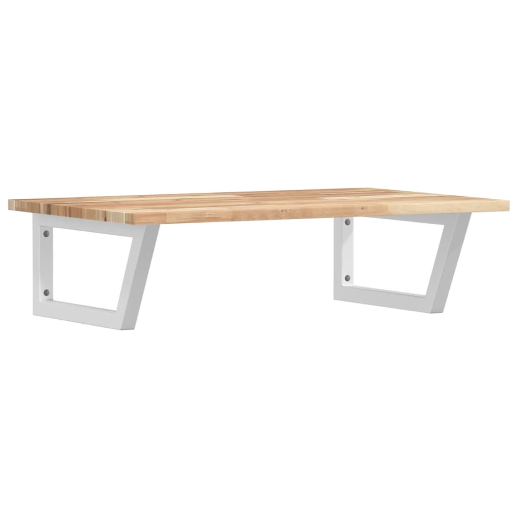 Waschbeckenregal Wandmontage Stahl und Akazienholz