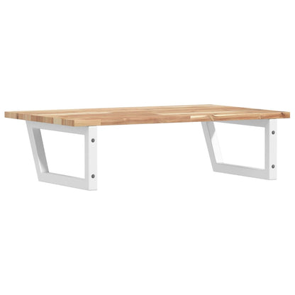 Waschbeckenregal Wandmontage Stahl und Akazienholz