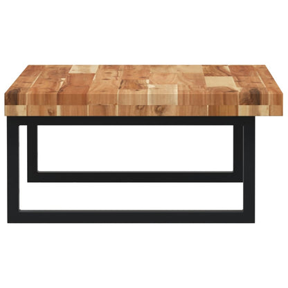 Waschbeckenregal Wandmontage Stahl und Akazienholz