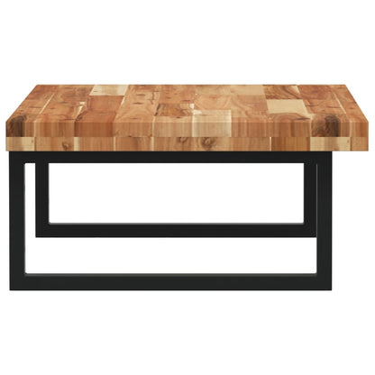 Waschbeckenregal Wandmontage Stahl und Akazienholz