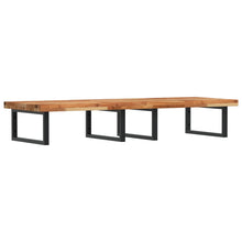 Waschbeckenregal Wandmontage Stahl und Akazienholz