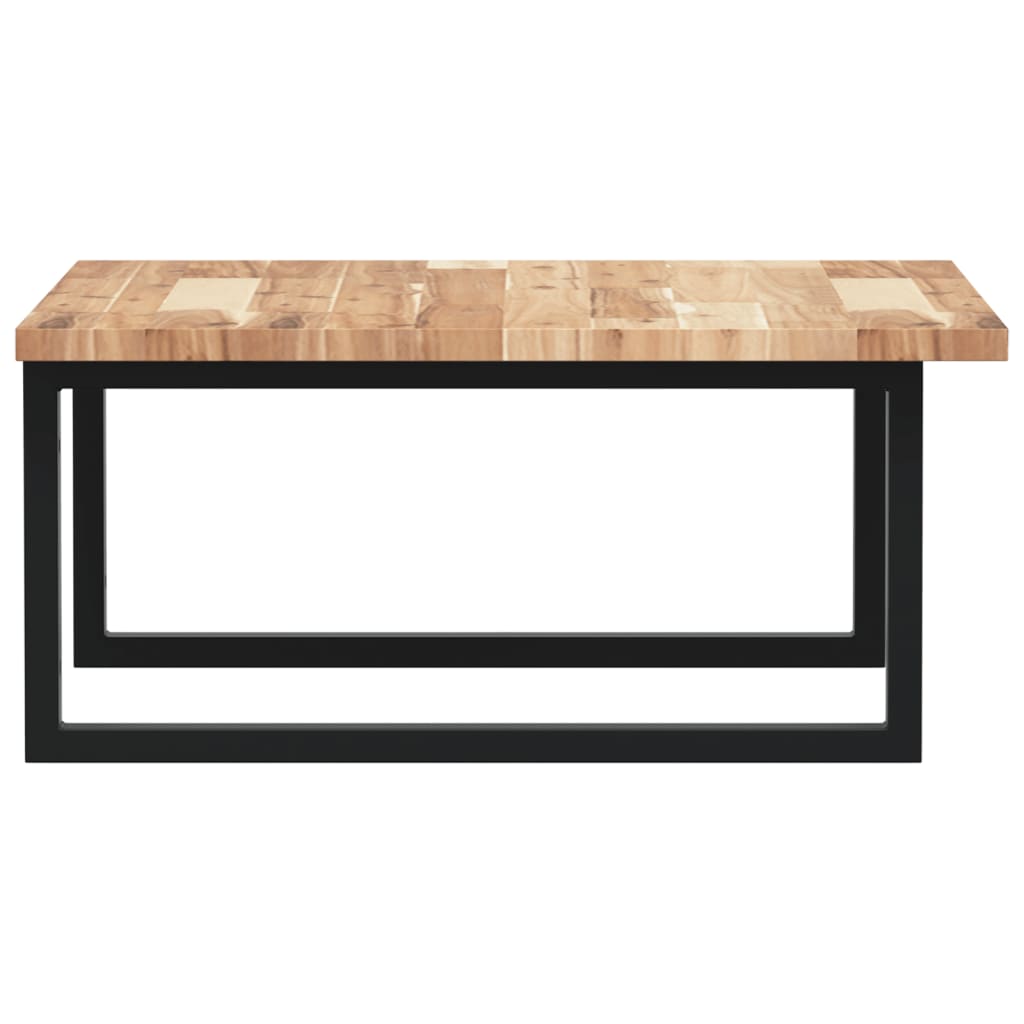 Waschbeckenregal Wandmontage Stahl und Akazienholz