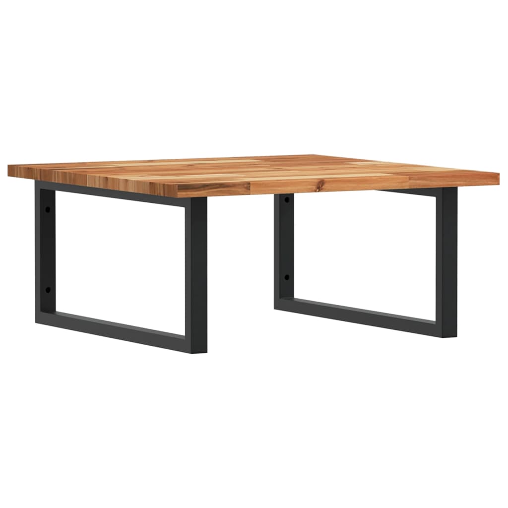 Waschbeckenregal Wandmontage Stahl und Akazienholz