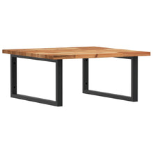 Waschbeckenregal Wandmontage Stahl und Akazienholz