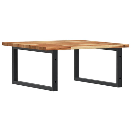 Waschbeckenregal Wandmontage Stahl und Akazienholz