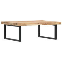 Waschbeckenregal Wandmontage Stahl und Akazienholz