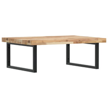 Waschbeckenregal Wandmontage Stahl und Akazienholz