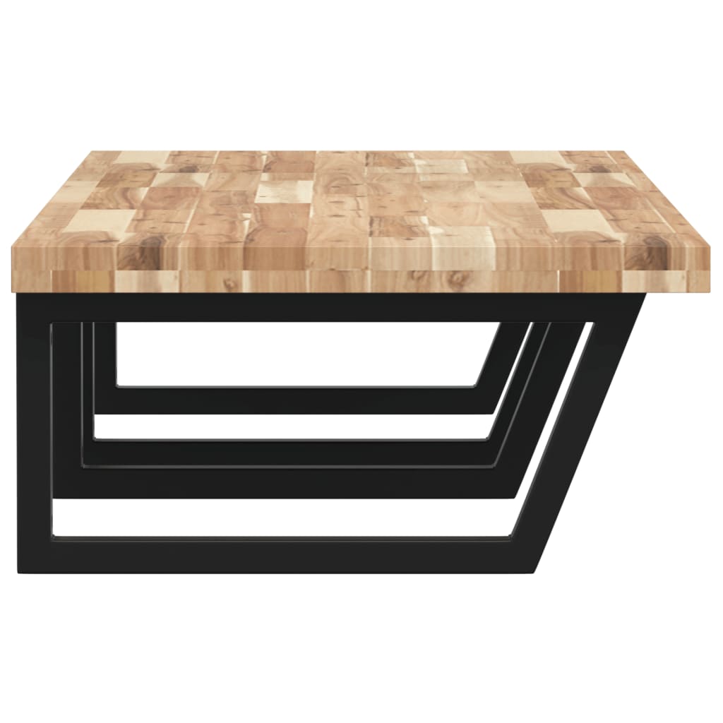 Waschbeckenregal Wandmontage Stahl und Akazienholz