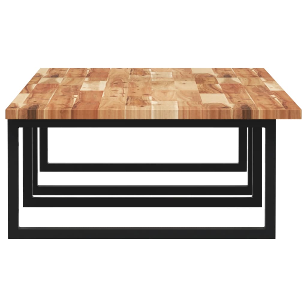 Waschbeckenregal Wandmontage Stahl und Akazienholz