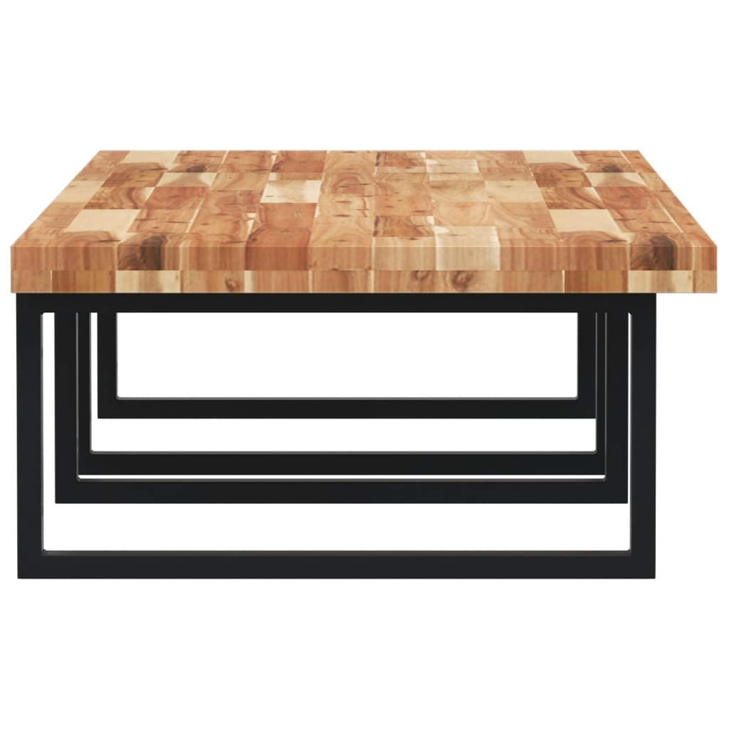 Waschbeckenregal Wandmontage Stahl und Akazienholz