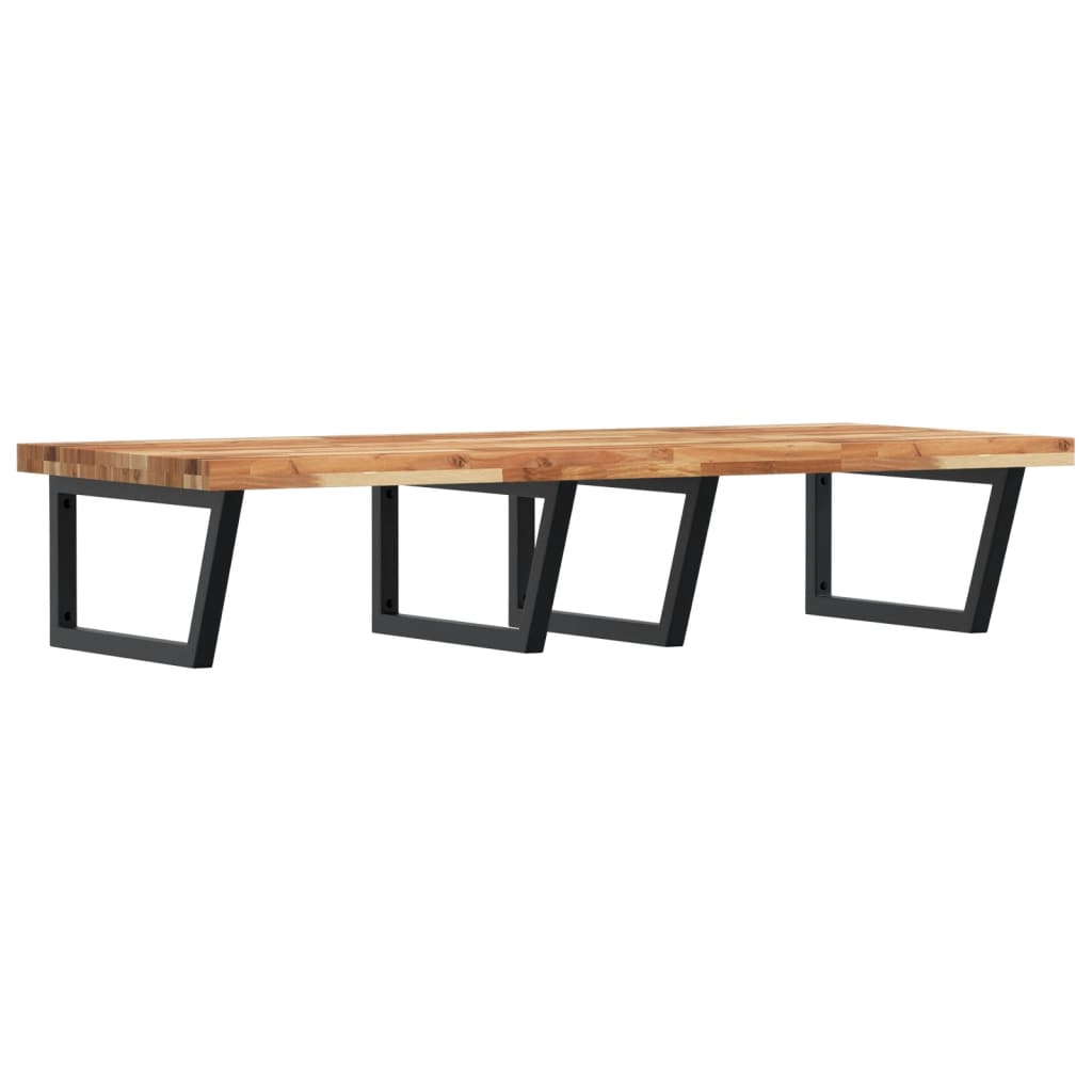 Waschbeckenregal Wandmontage Stahl und Akazienholz