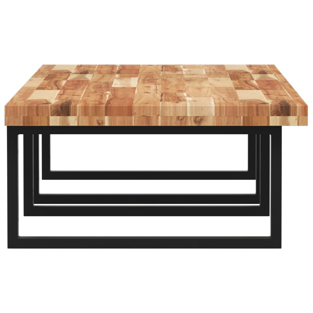 Waschbeckenregal Wandmontage Stahl und Akazienholz