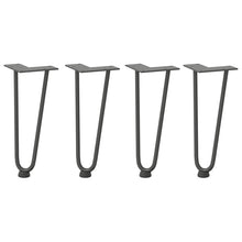 Haarnadelbeine für Couchtisch 4 Stk. Anthrazit 30 cm Massivstahl