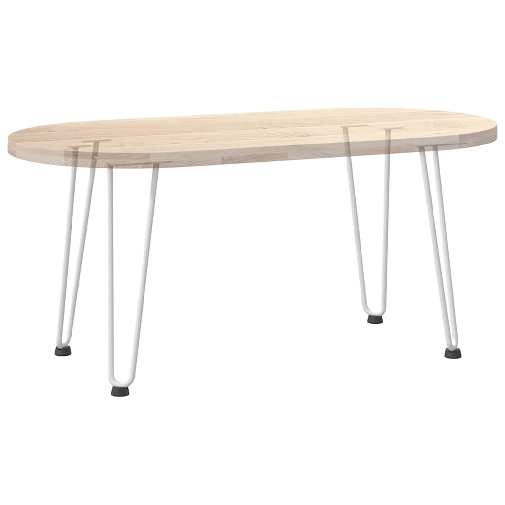 Haarnadelbeine für Couchtisch 4 Stk. Weiß 42 cm Massivstahl