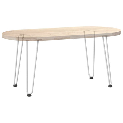 Haarnadelbeine für Couchtisch 4 Stk. Weiß 42 cm Massivstahl