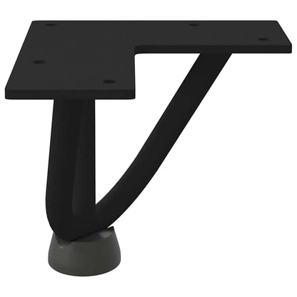 Haarnadelbeine für Couchtisch 4 Stk. Schwarz 10 cm Massivstahl