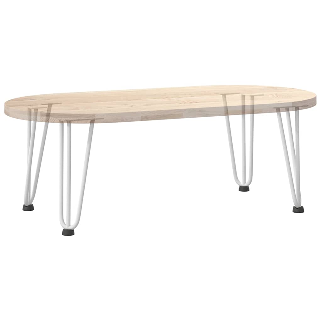 Haarnadelbeine für Couchtisch 4 Stk. Weiß 30 cm Massivstahl