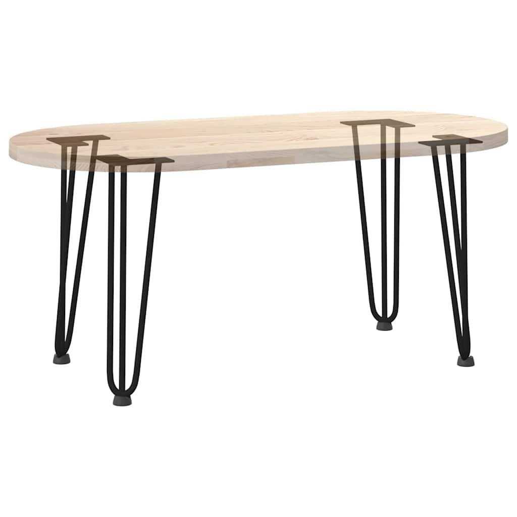 Haarnadelbeine für Couchtisch 4 Stk. Schwarz 42 cm Massivstahl