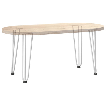 Haarnadelbeine für Couchtisch 4 Stk. Weiß 42 cm Massivstahl