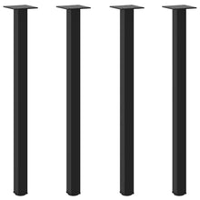 Konsolentischbeine 4 Stk. Schwarz 72-74 cm Stahl