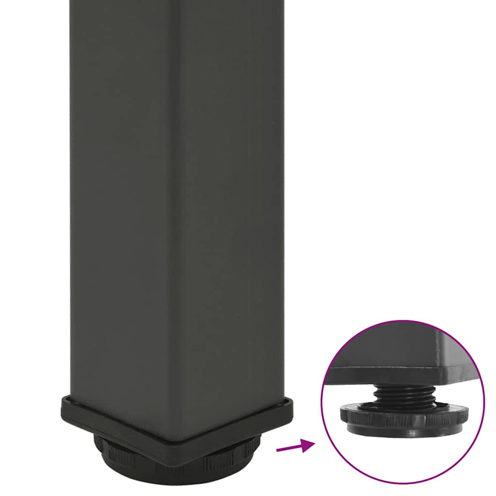 Konsolentischbeine 4 Stk. Anthrazit 72-74 cm Stahl