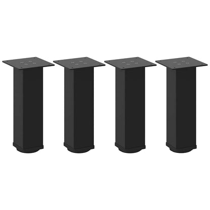 Couchtischbeine 4 Stk. Schwarz 30-32 cm Stahl