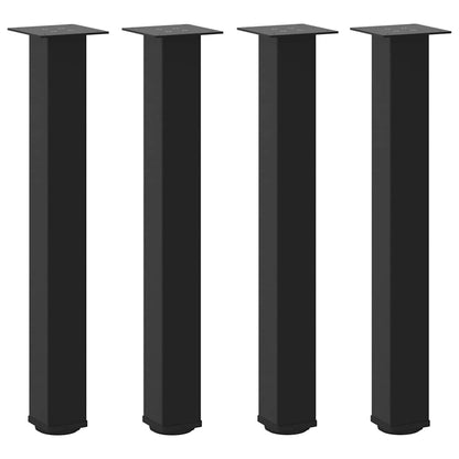 Konsolentischbeine 4 Stk. Schwarz 72-74 cm Stahl