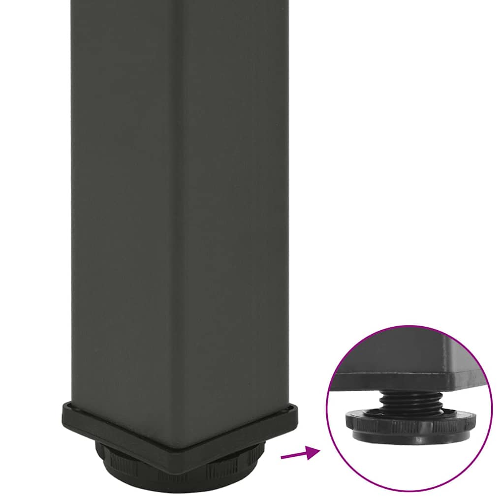 Konsolentischbeine 4 Stk. Anthrazit 72-74 cm Stahl